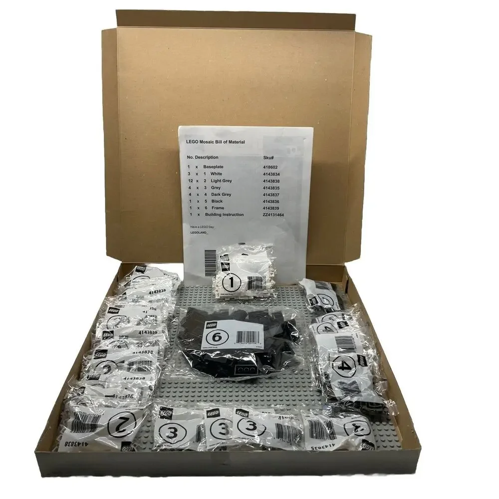 Lego set open